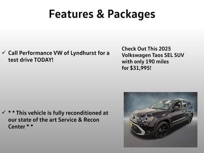 Used 2025 Volkswagen Taos SEL w/ Black Wheel Plus Package