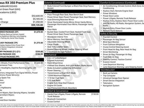 Used 2024 Lexus RX 350 Premium Plus w/ Convenience Package FWD image 36
