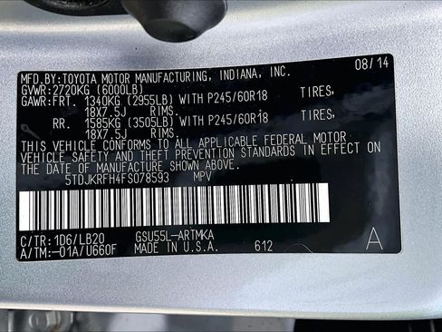 Used 2015 Toyota Highlander XLE AWD/4WD image 37