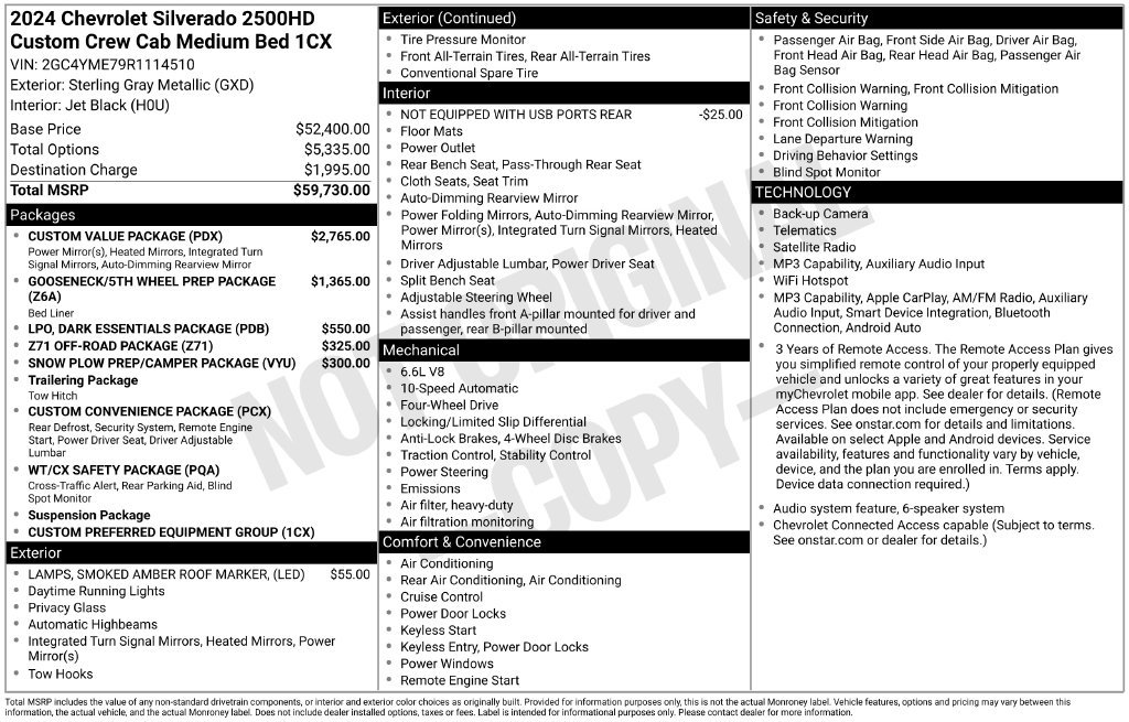 Certified 2024 Chevrolet Silverado 2500 Custom w/ Custom Value Package AWD/4WD image 35