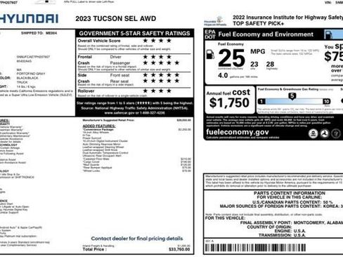 Used 2023 Hyundai Tucson SEL w/ Convenience Package image 25