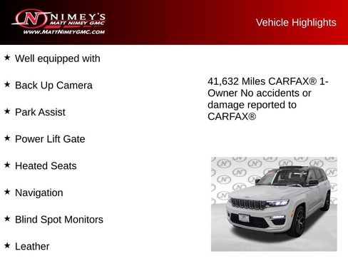 Used 2022 Jeep Grand Cherokee Summit AWD/4WD image 6