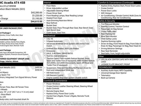 Used 2020 GMC Acadia AT4 w/ LPO, Floor Liner Package image 2