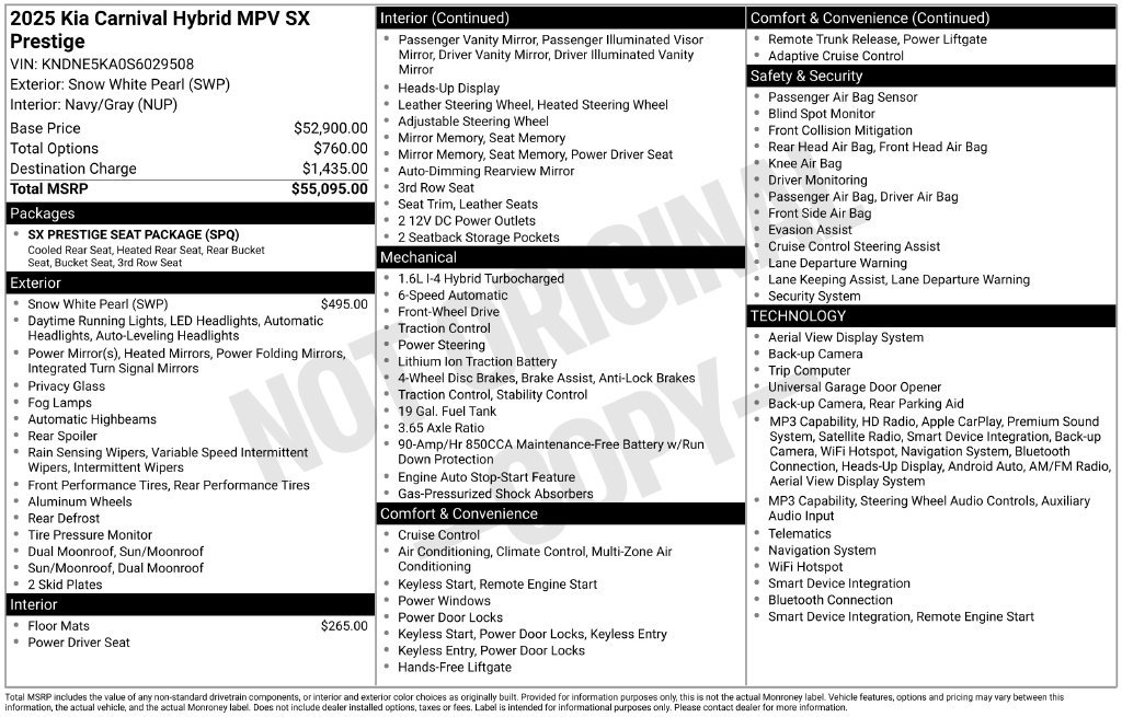 Used 2025 Kia Carnival SX Prestige FWD image 4