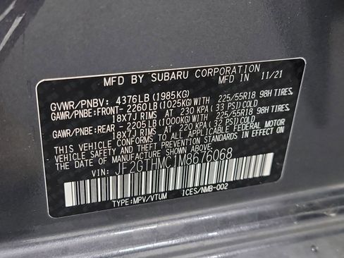 Used 2021 Subaru Crosstrek 2.5i Limited w/ Moonroof Package 1 image 33