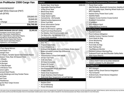 New 2025 RAM ProMaster 2500 w/ Quick Order Package 22G SLT image 36