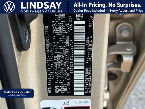 Used 2012 Toyota Camry XLE w/ Leather Pkg FWD image 28