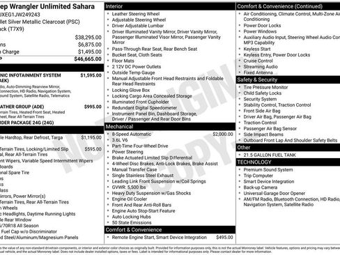 Used 2018 Jeep Wrangler Unlimited Sahara image 28