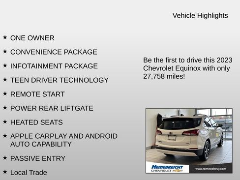 Certified 2023 Chevrolet Equinox RS w/ LPO, Floor Liner Package image 6