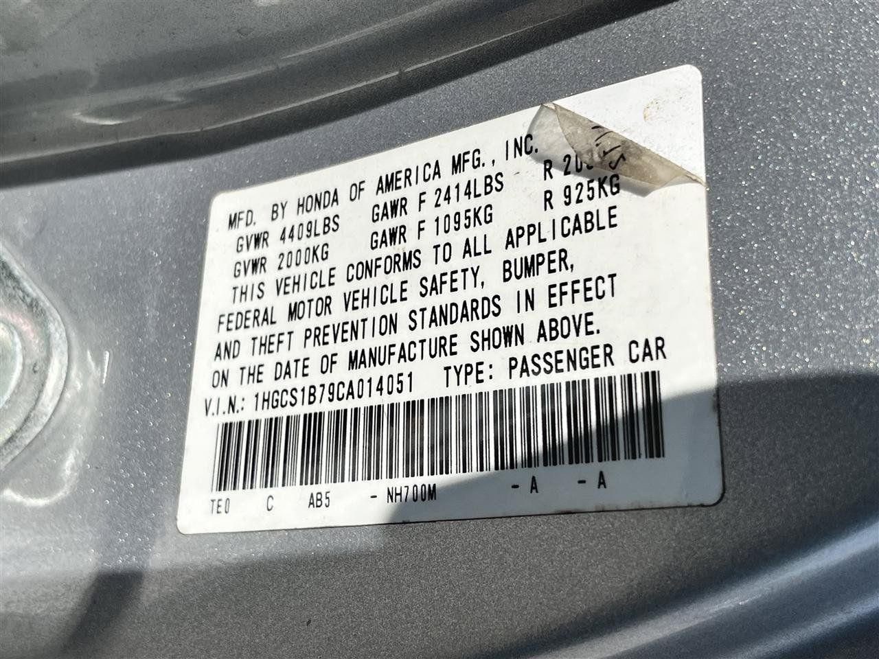 Used 2012 Honda Accord EX image 9