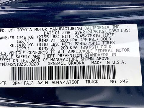 Used 2008 Toyota Tacoma 4x4 Access Cab V6 image 32