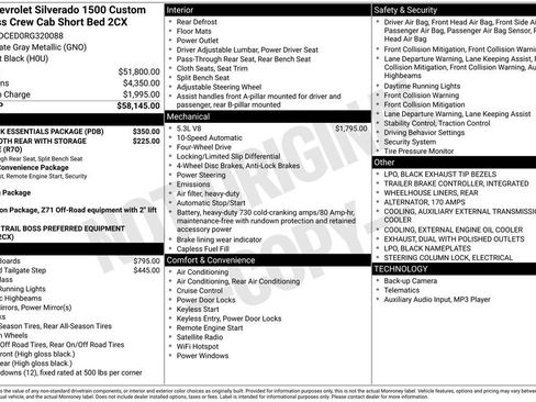 Used 2024 Chevrolet Silverado 1500 Custom Trail Boss w/ LPO, Dark Essentials Package image 25