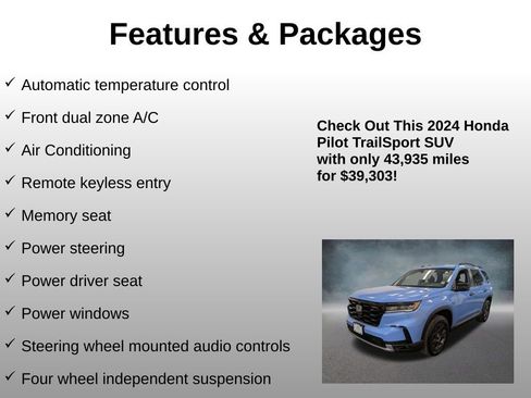 Certified 2024 Honda Pilot TrailSport image 8
