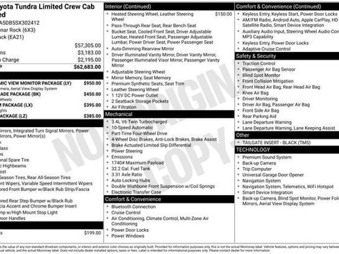 Certified 2025 Toyota Tundra Limited AWD/4WD image 34