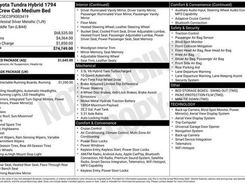 Used 2023 Toyota Tundra 1794 Edition w/ Advanced Package AWD/4WD image 2