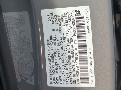 New 2026 Honda Civic Sport image 34