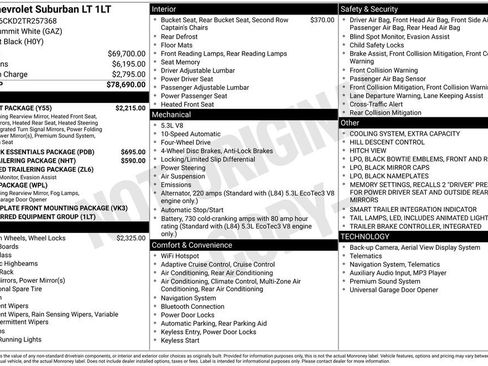 New 2026 Chevrolet Suburban LT w/ Comfort Package AWD/4WD image 2
