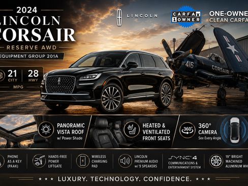 Certified 2024 Lincoln Corsair Reserve w/ Equipment Group 201A AWD/4WD image 3