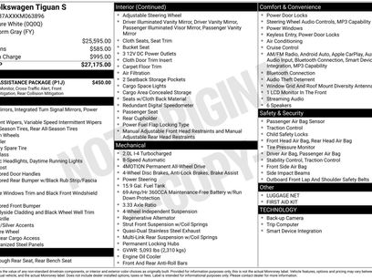 Used 2019 Volkswagen Tiguan S w/ Driver Assistance Package