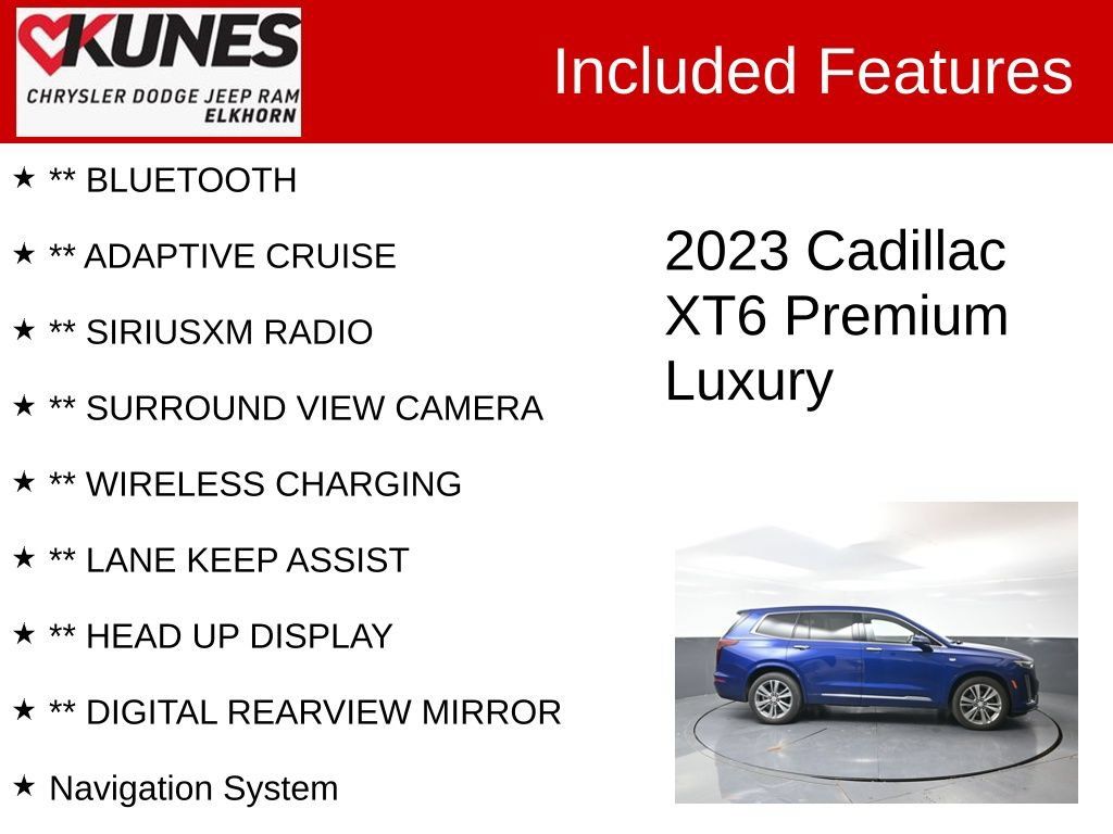 Used 2023 Cadillac XT6 Premium Luxury w/ Platinum Package AWD/4WD image 3