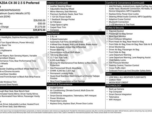 Certified 2023 MAZDA CX-30 AWD 2.5 S w/ Preferred Package image 10