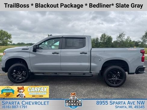 Certified 2024 Chevrolet Silverado 1500 Custom Trail Boss w/ Turbomax Blackout Package AWD/4WD image 6