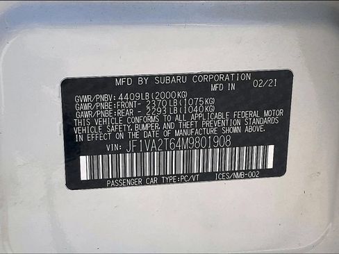 Used 2021 Subaru WRX STI Limited AWD/4WD image 31