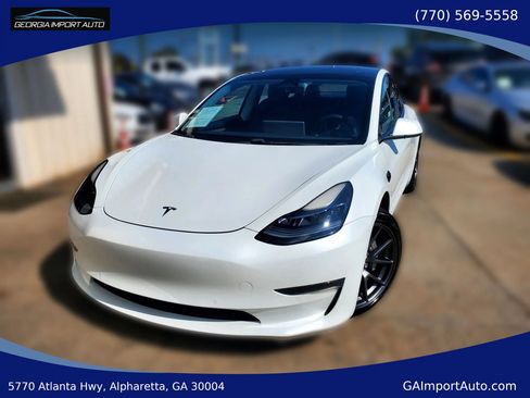 Used 2021 Tesla Model 3 Long Range AWD/4WD image 1