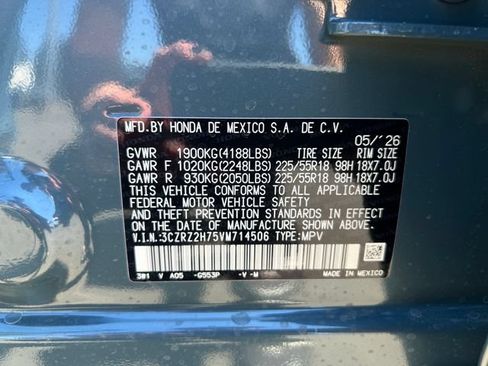New 2027 Honda HR-V EX-L image 18