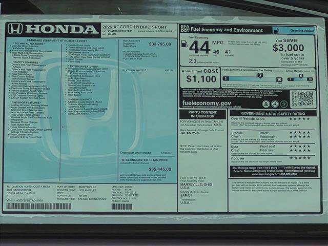 New 2026 Honda Accord Sport image 19