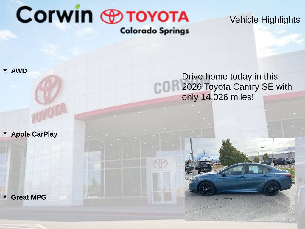 Used 2026 Toyota Camry SE AWD/4WD image 6