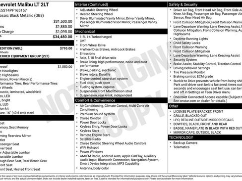 Used 2023 Chevrolet Malibu LT w/ Redline Edition FWD image 9