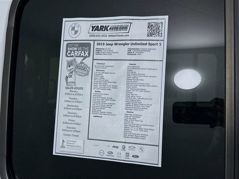 Used 2019 Jeep Wrangler Unlimited Sport S image 12