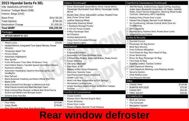 Used 2023 Hyundai Santa Fe SEL AWD/4WD image 18