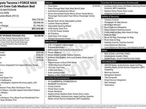 Used 2025 Toyota Tacoma TRD Sport w/ TRD Sport Upgrade Package AWD/4WD image 7