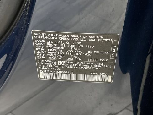 Used 2021 Volkswagen Atlas SE image 38