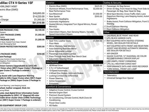 Used 2022 Cadillac CT4 V w/ Navigation Package image 16