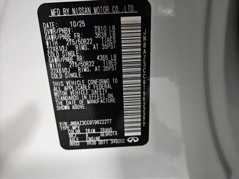 Used 2026 INFINITI QX80 Autograph w/ Premium Cargo Package image 24