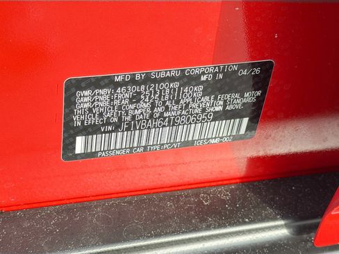 New 2026 Subaru WRX Premium w/ WRX Essentials Package AWD/4WD image 41