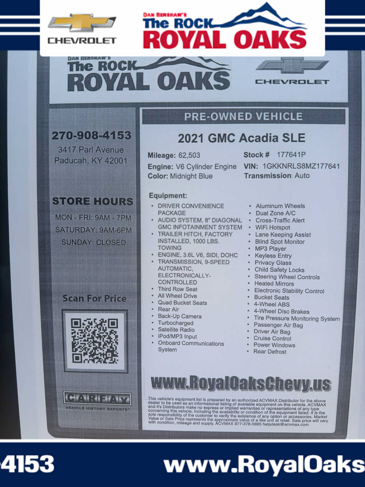 Used 2021 GMC Acadia SLE w/ Driver Convenience Package AWD/4WD image 29
