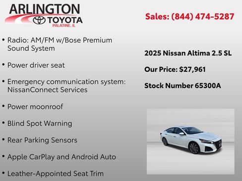 Used 2025 Nissan Altima 2.5 SL FWD image 2