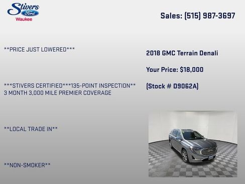 Used 2018 GMC Terrain Denali w/ Comfort Package FWD image 8