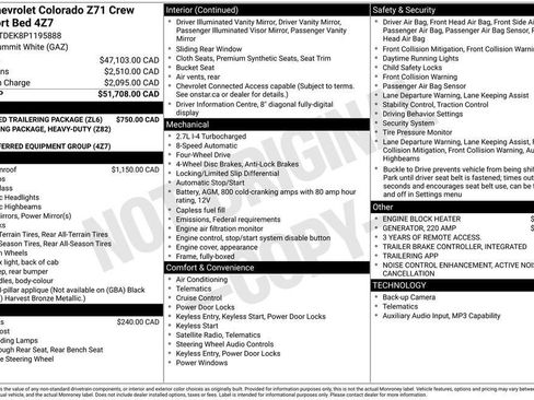 Used 2023 Chevrolet Colorado Z71 w/ Advanced Trailering Package AWD/4WD image 24