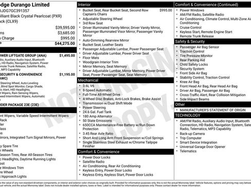 Used 2016 Dodge Durango Limited w/ Nav & Power Liftgate Group image 4