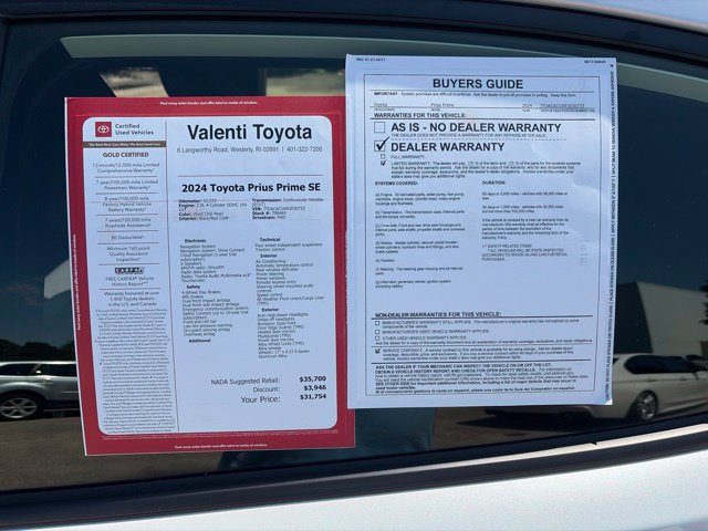 Certified 2024 Toyota Prius Prime FWD image 36