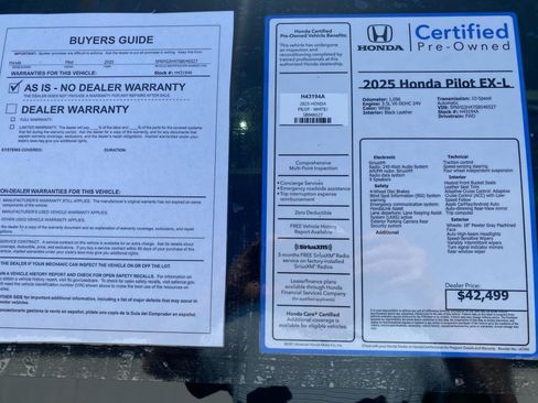 Certified 2025 Honda Pilot EX-L image 37