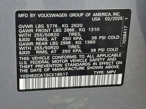 Certified 2025 Volkswagen Atlas Cross Sport SE AWD/4WD image 26