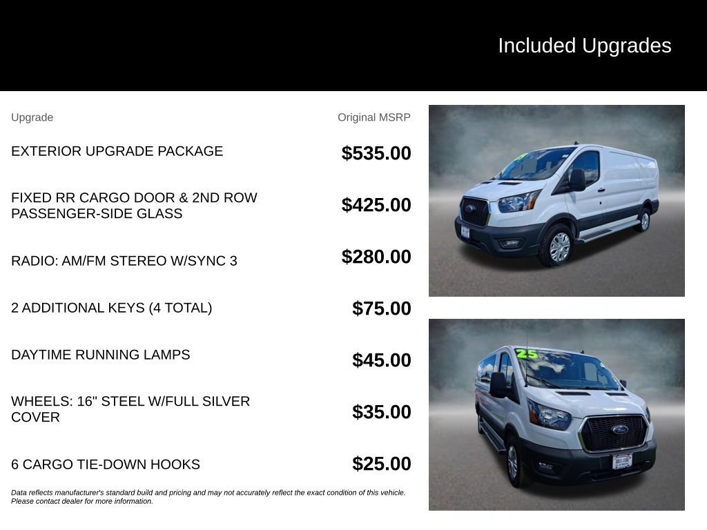 Used 2025 Ford Transit 250 Low Roof w/ Exterior Upgrade Package RWD image 32