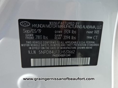 Used 2020 Hyundai Elantra SEL w/ Cargo Package (C1) FWD image 7