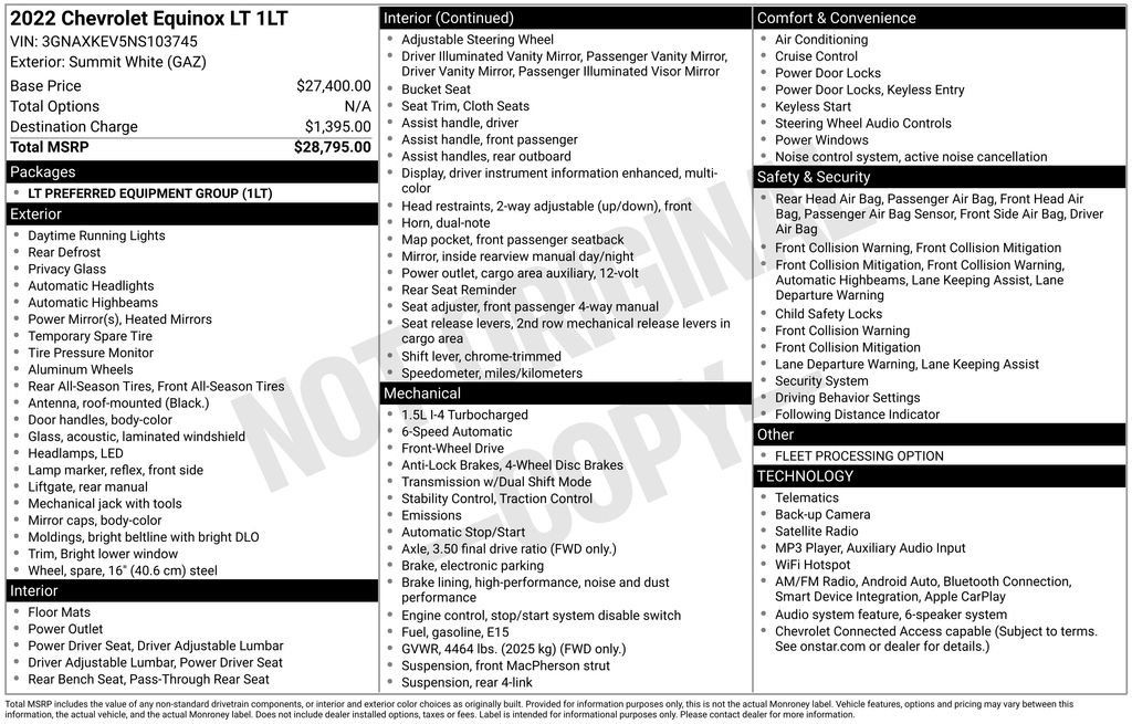Used 2022 Chevrolet Equinox LT FWD image 4